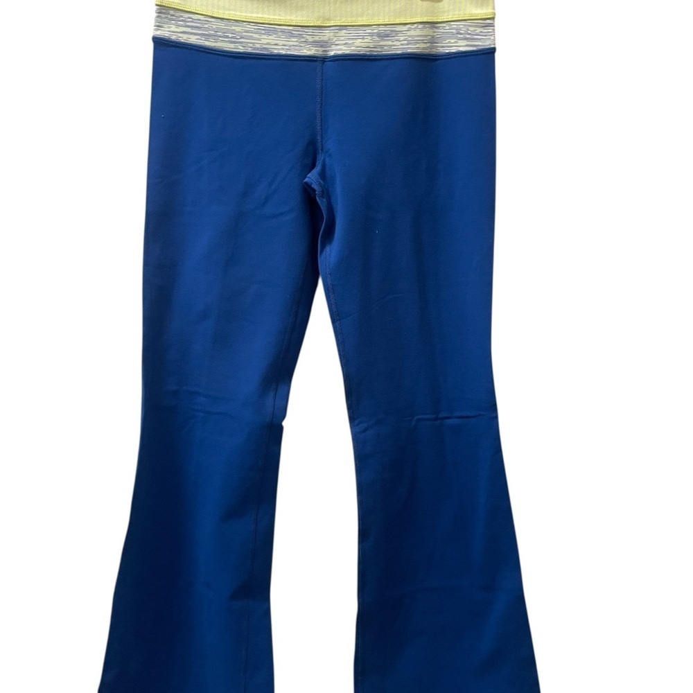 lululemon athletica Blue and Yellow Flare Leggings